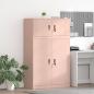 Preview: Aufbewahrungsschrank 2 stk. Rosa 90 x 40 x 145 cm Stahl