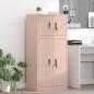 Preview: ARDEBO.de - Aufbewahrungsschrank 2 stk. Rosa 60 x 40 x 130 cm Stahl