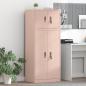 Preview: ARDEBO.de - Aufbewahrungsschrank 2 stk. Rosa 60 x 40 x 145 cm Stahl