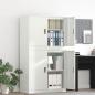 Preview: ARDEBO.de - Aufbewahrungsschrank 2 stk. Weiß 90 x 40 x 160 cm Stahl