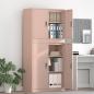 Preview: ARDEBO.de - Aufbewahrungsschrank 2 stk. Rosa 80 x 40 x 175 cm Stahl