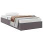 Preview: Ottoman Bettgestell mit Speicher Grau 90 x 190 cm Kunstleder
