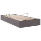 Preview: Ottoman Bettgestell mit Speicher Grau 90 x 190 cm Kunstleder