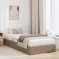 Preview: ARDEBO.de - Ottoman Bettgestell Cappuccino 90 x 200 cm Kunstleder