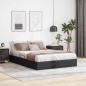 Preview: ARDEBO.de - Ottoman Bettgestell Schwarz 140 x 190 cm Kunstleder