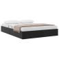 Preview: Ottoman Bettgestell Schwarz 140 x 190 cm Kunstleder