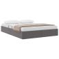 Preview: Ottoman Bettgestell mit Speicher Grau 140 x 200 cm Kunstleder