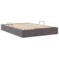 Preview: Ottoman Bettgestell mit Speicher Grau 140 x 200 cm Kunstleder