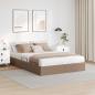 Preview: ARDEBO.de - Ottoman Bettgestell Cappuccino 140 x 200 cm Kunstleder