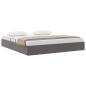 Preview: Ottoman Bettgestell mit Speicher Grau 180 x 200 cm Kunstleder