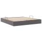 Preview: Ottoman Bettgestell mit Speicher Grau 180 x 200 cm Kunstleder