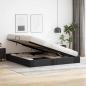 Preview: Ottoman Bettgestell Schwarz 200 x 200 cm Kunstleder