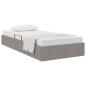 Preview: Ottoman Bettgestell mit Speicher Taupe 90 x 190 cm Stoff