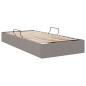 Preview: Ottoman Bettgestell mit Speicher Taupe 90 x 190 cm Stoff
