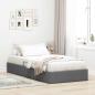 Preview: ARDEBO.de - Ottoman Bettgestell mit Speicher Dunkelgrau 90 x 200 cm Stoff