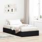Preview: ARDEBO.de - Ottoman Bettgestell mit Speicher Schwarz 90 x 200 cm Stoff