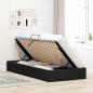 Preview: Ottoman Bettgestell mit Speicher Schwarz 90 x 200 cm Stoff