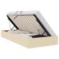 Preview: Ottoman Bettgestell mit Speicher Creme 90 x 200 cm Stoff