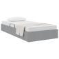 Preview: Ottoman Bettgestell mit Speicher Hellgrau 100 x 200 cm Stoff
