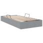 Preview: Ottoman Bettgestell mit Speicher Hellgrau 100 x 200 cm Stoff
