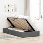 Preview: Ottoman Bettgestell mit Speicher Dunkelgrau 100 x 200 cm Stoff