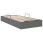 Preview: Ottoman Bettgestell mit Speicher Dunkelgrau 100 x 200 cm Stoff