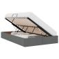 Preview: Ottoman Bettgestell mit Speicher Dunkelgrau 120 x 200 cm Stoff