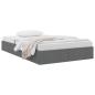 Preview: Ottoman Bettgestell mit Speicher Dunkelgrau 120 x 200 cm Stoff