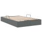 Preview: Ottoman Bettgestell mit Speicher Dunkelgrau 120 x 200 cm Stoff