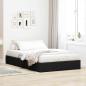 Preview: ARDEBO.de - Ottoman Bettgestell mit Speicher Schwarz 120 x 200 cm Stoff