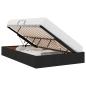 Preview: Ottoman Bettgestell mit Speicher Schwarz 120 x 200 cm Stoff