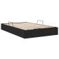 Preview: Ottoman Bettgestell mit Speicher Schwarz 120 x 200 cm Stoff