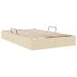 Preview: Ottoman Bettgestell mit Speicher Creme 120 x 200 cm Stoff