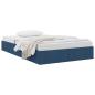 Preview: Ottoman Bettgestell mit Speicher Blau 120 x 200 cm Stoff