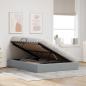 Preview: Ottoman Bettgestell mit Speicher Hellgrau 140 x 190 cm Stoff