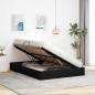 Preview: Ottoman Bettgestell mit Speicher Schwarz 140 x 190 cm Stoff