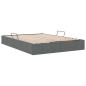 Preview: Ottoman Bettgestell mit Speicher Dunkelgrau 140 x 200 cm Stoff