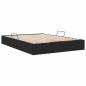 Preview: Ottoman Bettgestell mit Speicher Schwarz 140 x 200 cm Stoff