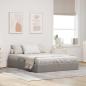 Preview: ARDEBO.de - Ottoman Bettgestell mit Speicher Taupe 140 x 200 cm Stoff