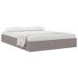 Preview: Ottoman Bettgestell mit Speicher Taupe 140 x 200 cm Stoff