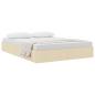 Preview: Ottoman Bettgestell mit Speicher Creme 140 x 200 cm Stoff