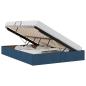 Preview: Ottoman Bettgestell mit Speicher Blau 140 x 200 cm Stoff