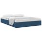 Preview: Ottoman Bettgestell mit Speicher Blau 140 x 200 cm Stoff