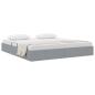 Preview: Ottoman Bettgestell mit Speicher Hellgrau 160 x 200 cm Stoff