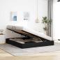 Preview: Ottoman Bettgestell mit Speicher Schwarz 160 x 200 cm Stoff