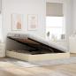 Preview: Ottoman Bettgestell mit Speicher Creme 160 x 200 cm Stoff
