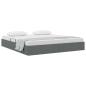 Preview: Ottoman Bettgestell mit Speicher Dunkelgrau 180 x 200 cm Stoff