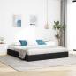 Preview: ARDEBO.de - Ottoman Bettgestell mit Speicher Schwarz 180 x 200 cm Stoff
