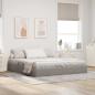 Preview: ARDEBO.de - Ottoman Bettgestell mit Speicher Taupe 180 x 200 cm Stoff