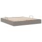 Preview: Ottoman Bettgestell mit Speicher Taupe 180 x 200 cm Stoff